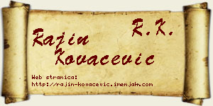 Rajin Kovačević vizit kartica